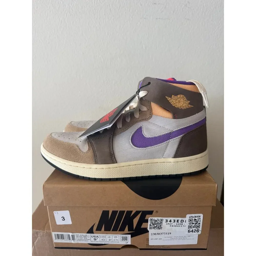 Air Jordan 1 High Zoom CMFT 2 Palomino Wild Berry Men’s Size 9.5